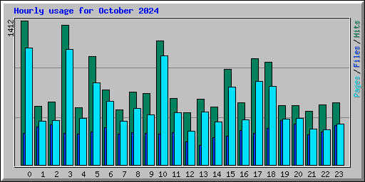 Hourly usage for October 2024