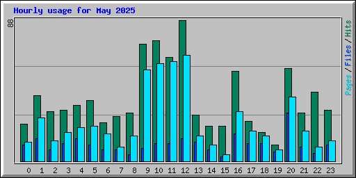 Hourly usage for May 2025